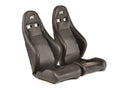 FK sport seats half shell seats for cars Set in Dortmund imitation leather with black white piping