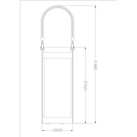 GALIX Lanterne solaire métal avec corde - Bougie LED