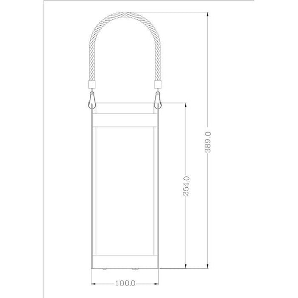 GALIX Lanterne solaire métal avec corde - Bougie LED