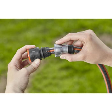 GARDENA Raccord Aquastop Premium – Adapté tuyau Ø13mm et Ø15mm – Fixation 1 clic – Power Grip – Garantie 5 ans