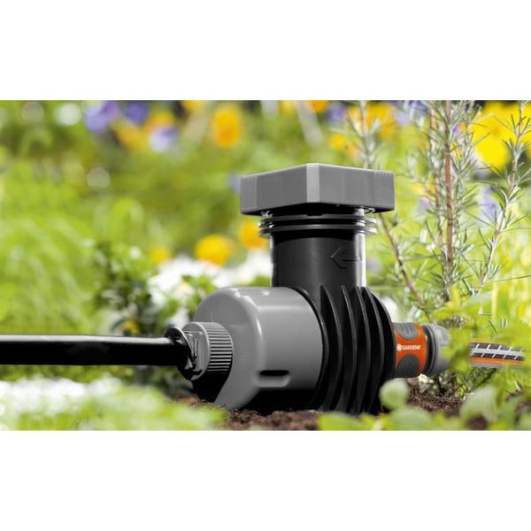 GARDENA Centrale d'irrigation 1000 – Pour Micro-Drip System – Réduction de pression – Débit d'eau d'environ 1 000 l/h