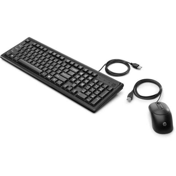 Clavier et souris filaires HP 160 - Noir - AZERTY