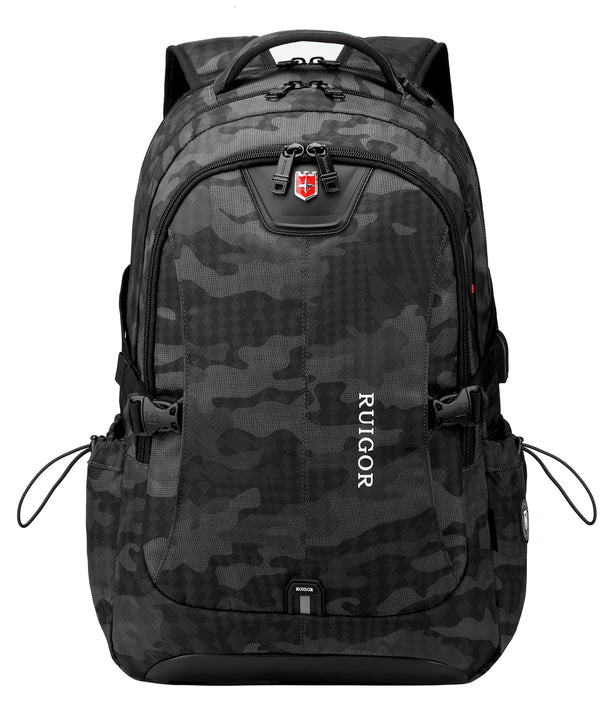 RUIGOR ICON 47 BACKPACK USB BLACK CAMO LARGE