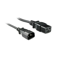 Iec Male To Female Power Cable Black