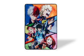 My Hero Academia Heroes Collage Large Fleece Throw Blanket § 60 x 45 Inches