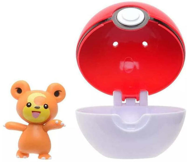 Pokemon Clip N Go Poke Ball Set § 2 Inch Teddiursa & Poke Ball