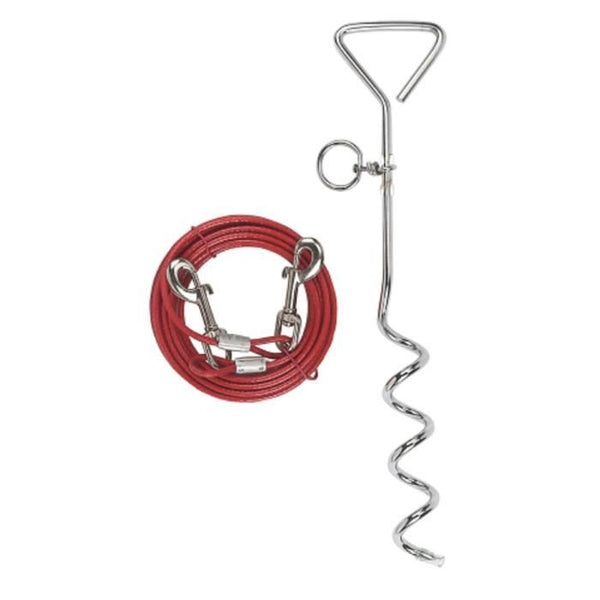 KERBL Dog leash with spiral anchor