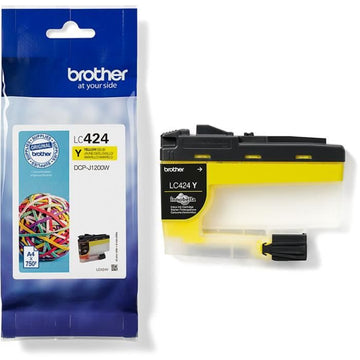 Cartouche d'encre LC424Y - BROTHER - Jaune haute capacité de 750 pages - Pour DCP-J1200W