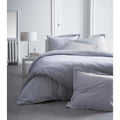 TODAY Drap Housse 160X200 2 personnes Percale uni gris PREMIUM TODAY