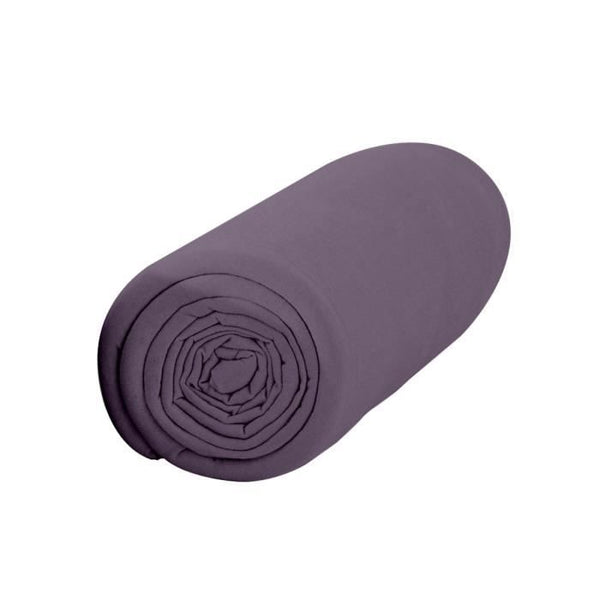 TODAY Drap Housse 180X200 2 personnes Percale uni violet PREMIUM TODAY