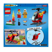 LEGO 60318 City Fire L'Hélicoptere des Pompiers, Jouet pour Filles et Garçons +4 ans, Figurine Pompier et Brique de Démarrage