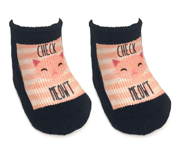 Check Meowt Baby Socks 0-6 Month