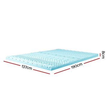 Giselle Bedding 11-zone Memory Foam Mattress Topper 8cm - Double