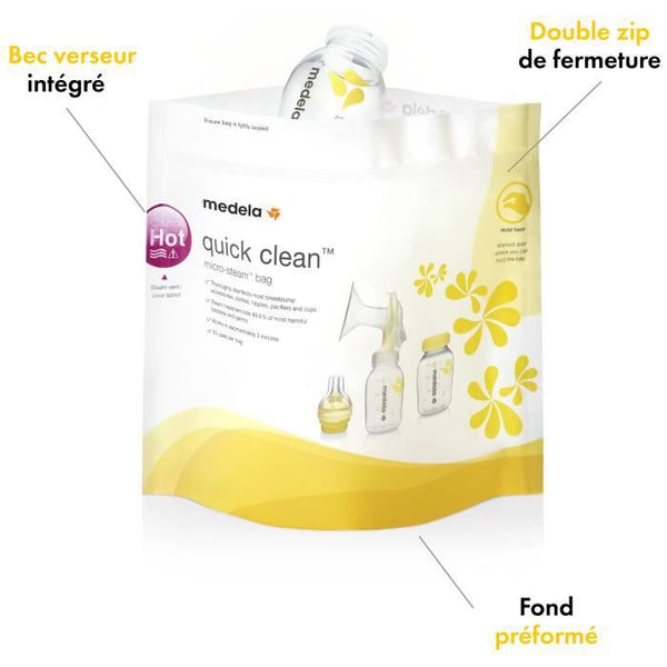 Medela Quick Clean sachets de Stérilisation Micro-Ondes 5 Unités