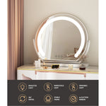 Embellir Hollywood Makeup Mirror with LED Lighted Vanity Dimmable Metal 40X35CM