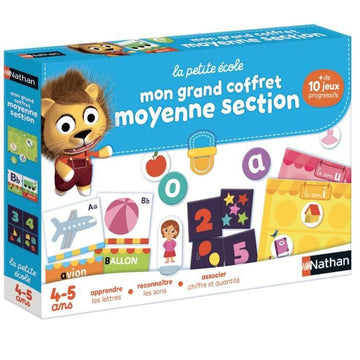 NATHAN La Petite Ecole - Mon Grand Coffret Moyenne Section - Jeu éducatif