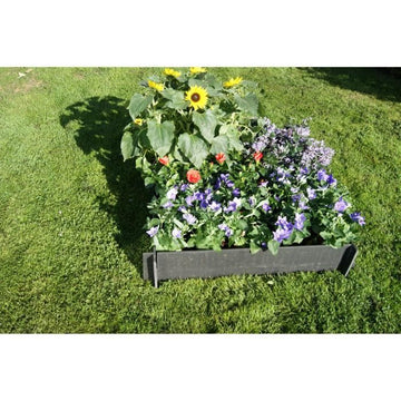 NATURE Carré Potager Borderfix épaisseur 10mm - 100x100xH19cm - Noir