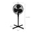 Ventilateur sur pied OCEANIC - 45W - Diametre 40 cm - Hauteur réglable - Oscillation - Noir