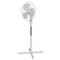 Ventilateur sur pied OCEANIC - 45W - Diametre 40 cm - Hauteur réglable - Oscillation - Blanc