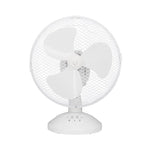 Ventilateur de table OCEANIC - 30W - Diametre 23 cm - 2 vitesses - Oscillant - Blanc