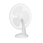 Ventilateur de table OCEANIC - 40W - Diametre 30 cm - 3 vitesses - Oscillant - Blanc