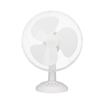 Ventilateur de table OCEANIC - 40W - Diametre 30 cm - 3 vitesses - Oscillant - Blanc