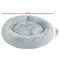 Pet Bed Dog Cat Calming Bed Extra Large 110cm Light Grey Sleeping Comfy Washable