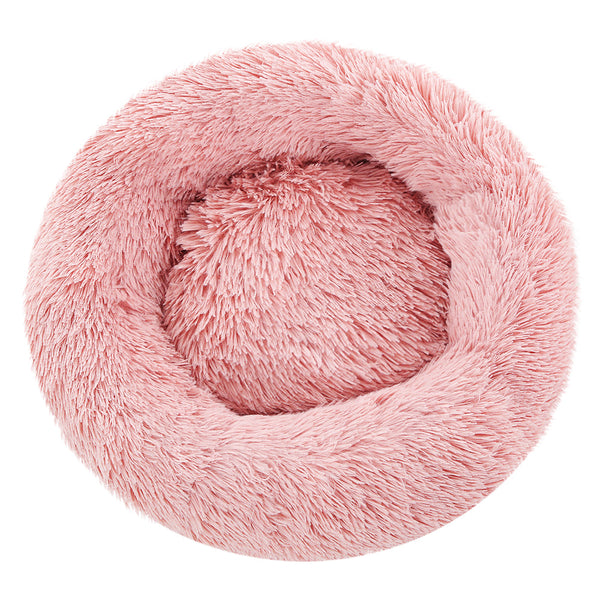 Pet Bed Dog Cat Calming Bed Medium 75cm Pink Sleeping Comfy Cave Washable