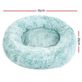 Pet Bed Dog Cat Calming Bed Medium 75cm Teal Sleeping Comfy Cave Washable