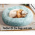 Pet Bed Dog Cat Calming Bed Medium 75cm Teal Sleeping Comfy Cave Washable