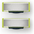 PHILIPS QP220/55 Lot de 2 lames pour rasoir/tondeuse One Blade - Vert et Noir