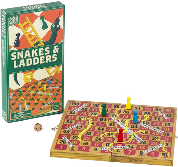 Snakes and Ladders § Classic Wooden Family Board Game