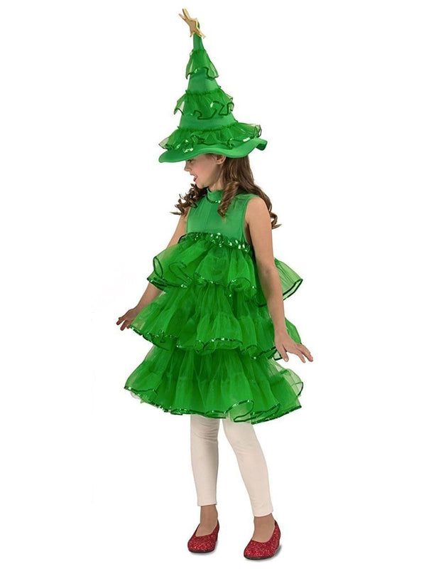 Glitter Christmas Tree Child Costume Medium