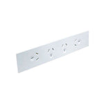 Quad Auto Switched Power Outlet White