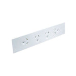 Quad Auto Switched Power Outlet White