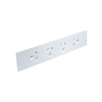 Quad Auto Switched Power Outlet White