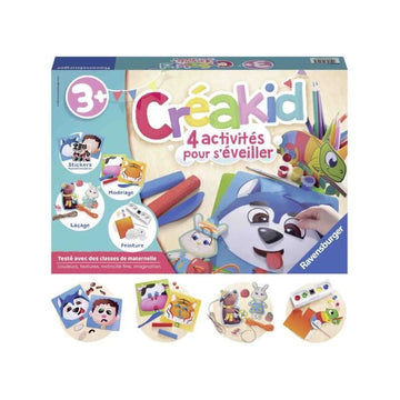 Créakid kit multi-activités - Ravensburger - Loisirs créatifs - Coffret 4 activités  - Initiation création artistique - Des 3 ans