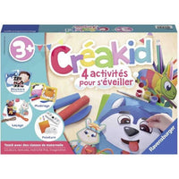 Créakid kit multi-activités - Ravensburger - Loisirs créatifs - Coffret 4 activités  - Initiation création artistique - Des 3 ans