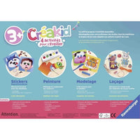 Créakid kit multi-activités - Ravensburger - Loisirs créatifs - Coffret 4 activités  - Initiation création artistique - Des 3 ans