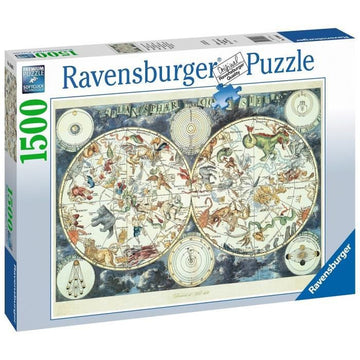 Puzzle 1500 pieces - Mappemonde des animaux fantastiques - Ravensburger - Puzzle adultes - Des 14 ans