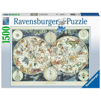 Puzzle 1500 pieces - Mappemonde des animaux fantastiques - Ravensburger - Puzzle adultes - Des 14 ans