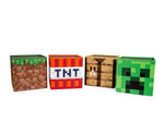 Minecraft 10-Inch Storage Bin Organizer Set § Creeper, TNT, Grass, Craft Table