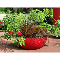 RIVIERA - Coupe pot de fleurs - granit D50 - rouge