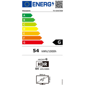 Smart TV Panasonic Corp. TX43HX700 43" 4K Ultra HD LED LAN Black