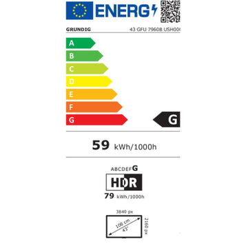 Smart TV Grundig 43GFU7960B 43" LED 4K Ultra HD Android TV Black