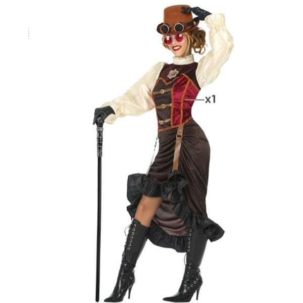 Costume for Adults Steampunk Brown (1 Piece)