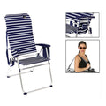 Folding Chair Aluminium Navy blue 114675