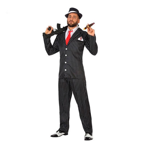 Costume for Adults Gangster Black (4 Pcs)