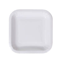 Plate set Algon White Cardboard Disposable 20 cm Squared 100 Units