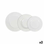 Dinnerware Set La Mediterránea Aneto White Circular 12 Pieces (2 Units)